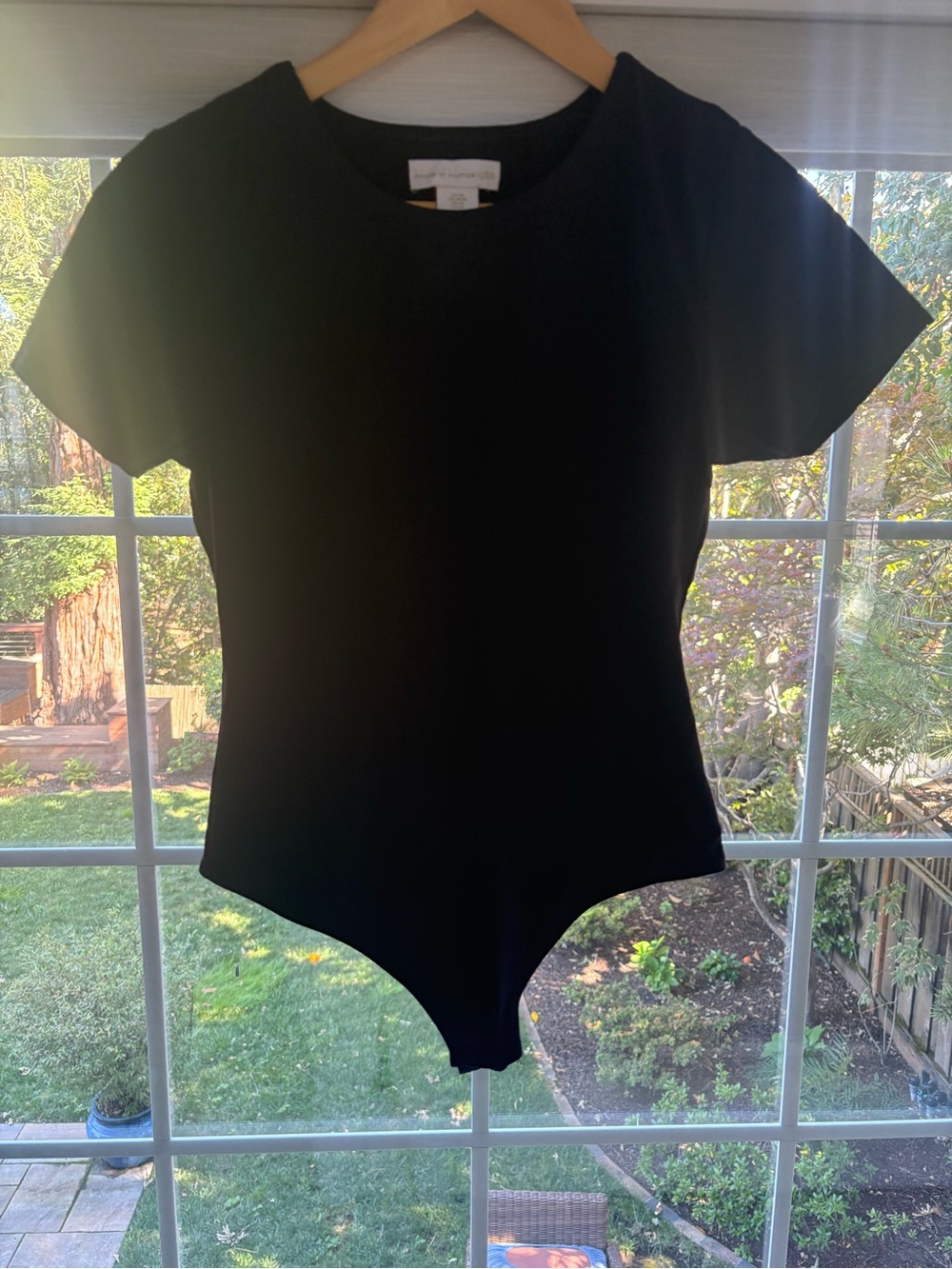 House of Harlow 1960 Black Short-Sleeve Crewneck Bodysuit